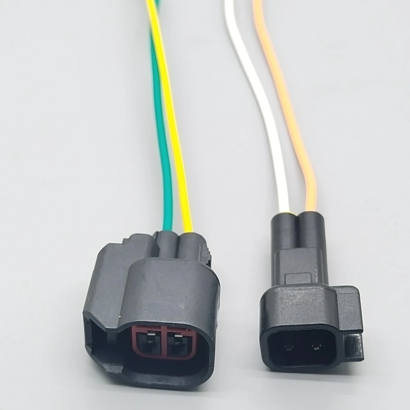 shhworldsea 2 Pin Auto Fuel Injector Nozzle Methanol Electrical Cable Connectors Wire Harness Plug for Ford Chevrolet