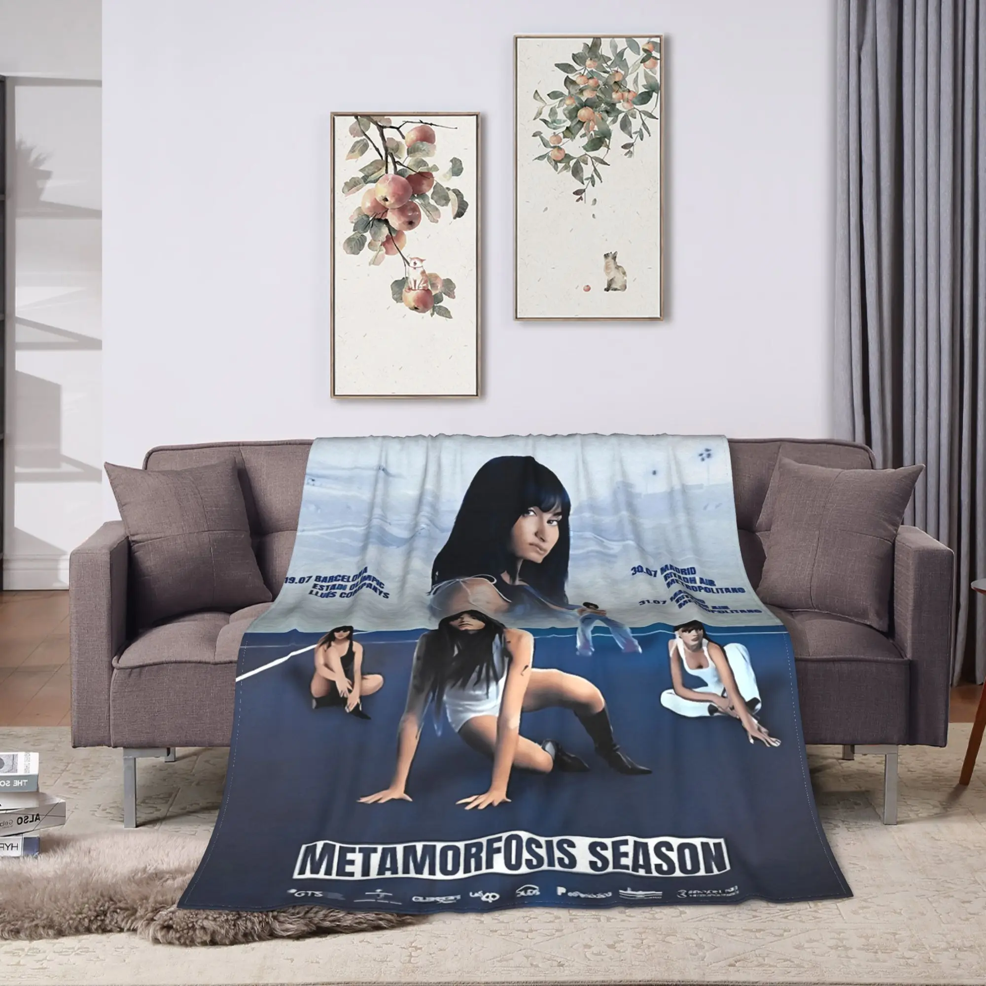 Aitanaed ألبوم الفانيلا بطانية الشتاء الدافئة رمي بطانية للطفل غرفة المعيشة طباعة المفرش أريكة غطاء سرير #2