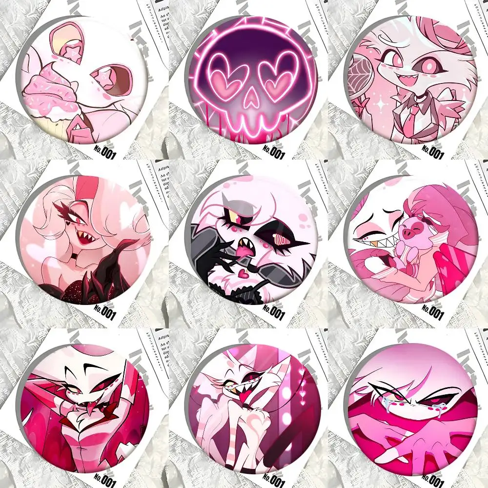 Anime A-Angel Dust Round badge lapel pin backpack clothing jewelry accessories gift brooch
