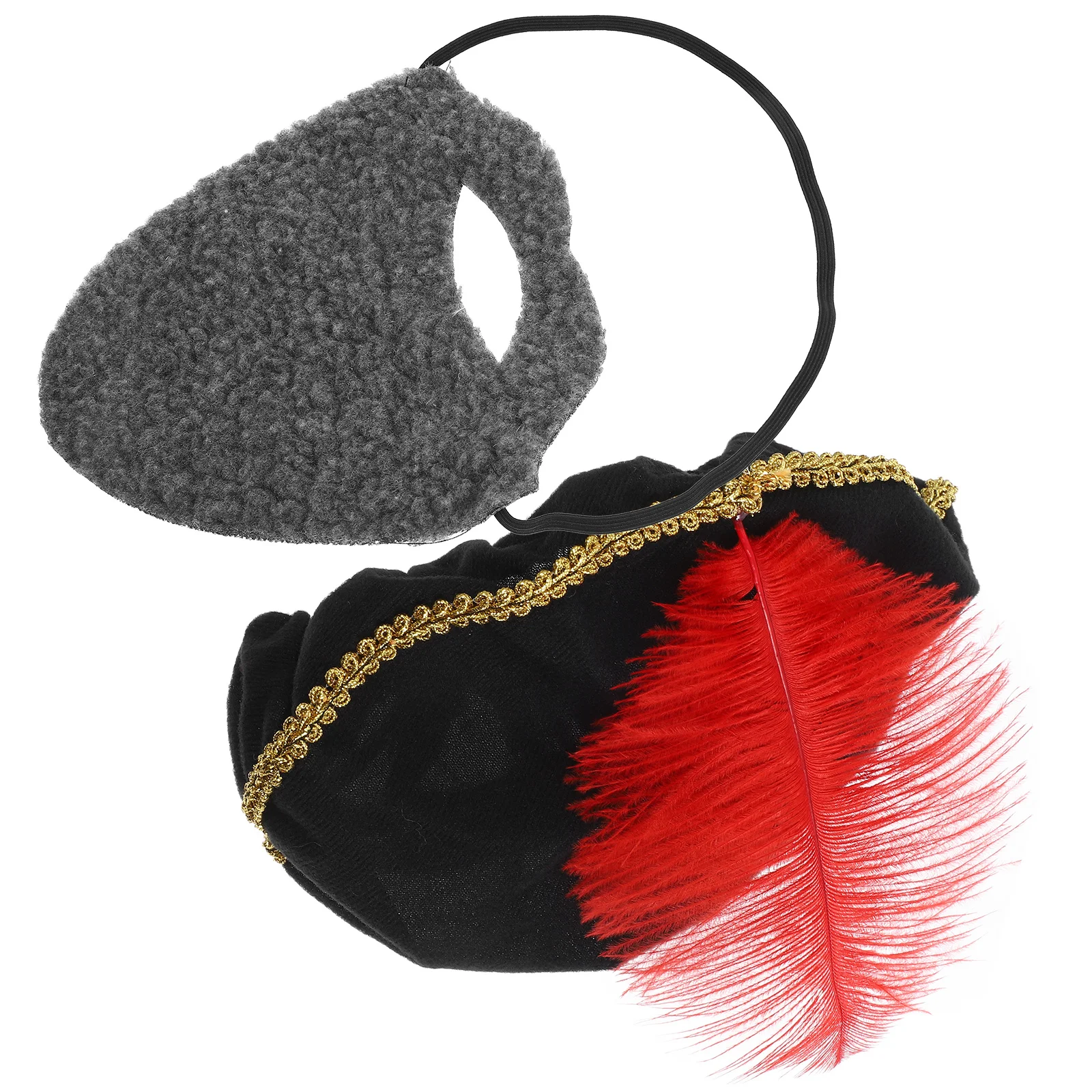 1 set Medieval Hat With Beard For Men Renaissance Costume Accessory Party Cosplay Prop Vintage Headgear Halloween Festival Wear