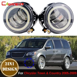 2 X 30W Car Canbus LED Angel Eye Fog Light DRL Daytime Running Lamp Styling For Chrysler Town & Country 2005 2006 2007 2008 2009