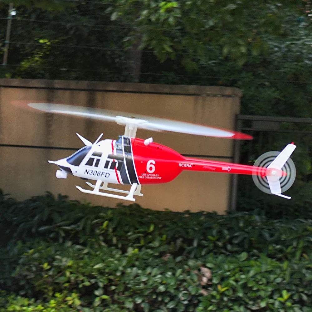 C138 RC เฮลิคอปเตอร์ 4 ช่องใบพัดเดี่ยวจําลองรีโมทคอนโทรลเครื่องบิน Bell 206 เฮลิคอปเตอร์รุ่น