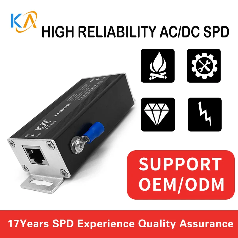 

Ka48Poe6 Gigabit Poe Power Over Ethernet Surge Arrester Wireless Ap Bridge Poe Camera Dedicated Surge Arrester