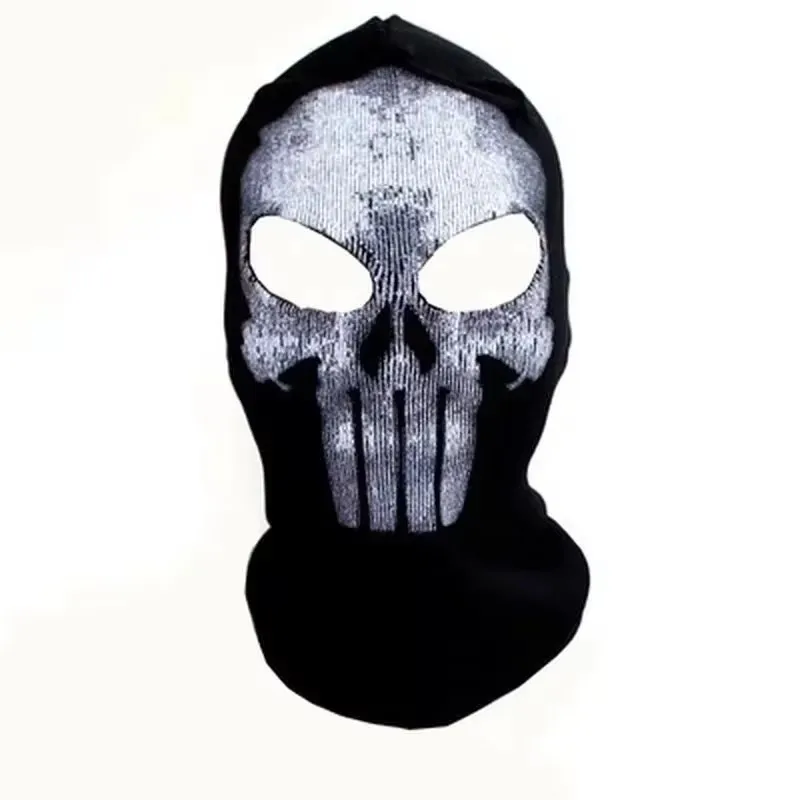 Schwarze Maske Sturmhaube Mützen Hüte Männer Geisterschädel Vollgesicht Warm Maske Kapuze Beanie Gorros Hombre Casquette Sturmhaube