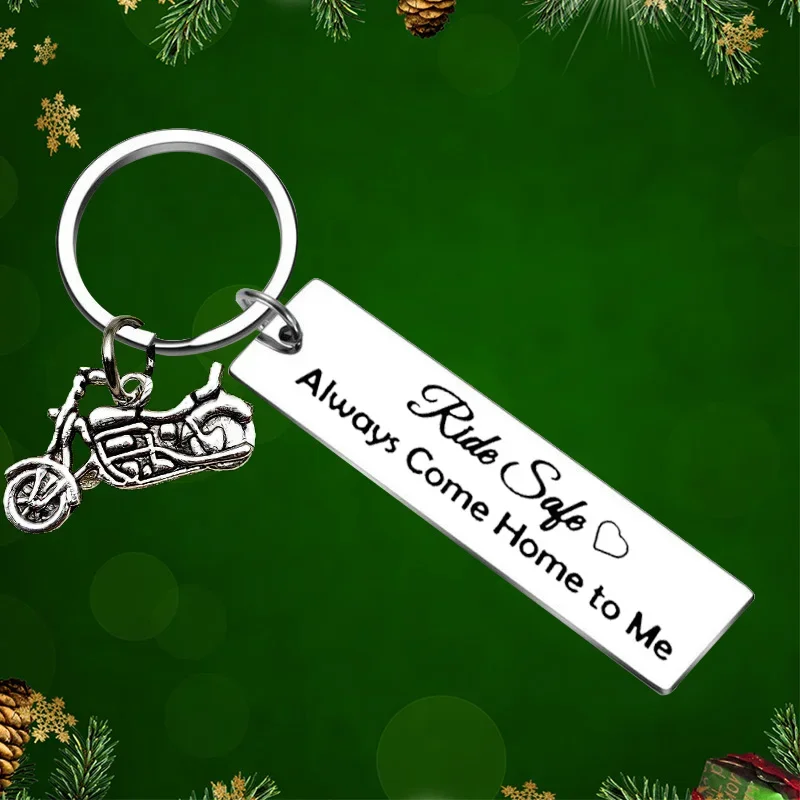 Ride Safe Keychain Pendant Biker Gifts Motorcycle Key Chain New Driver Cycling Lover gift