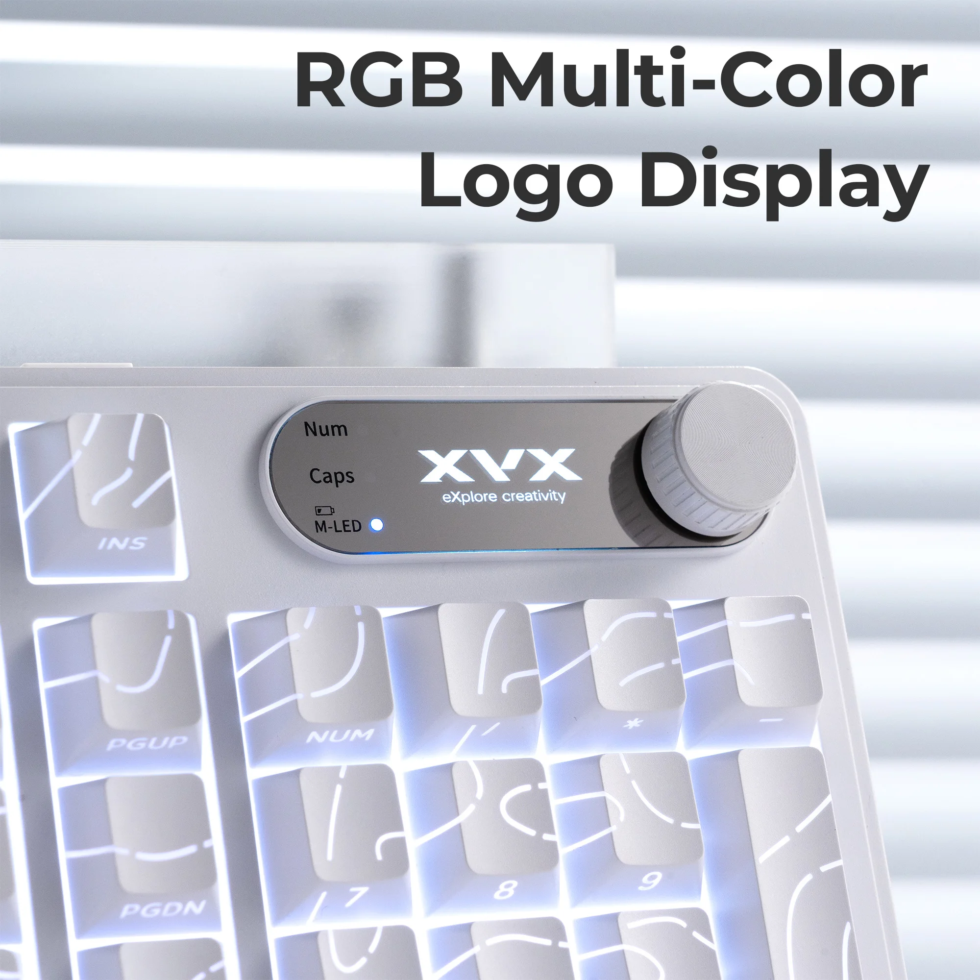 XVX K98 เมมเบรนคีย์บอร์ดไร้สาย Tri-Mode 16 ล้าน RGB Mechanical-Feel Topographic คีย์บอร์ดคีย์บอร์ดเงียบสําหรับสํานักงาน