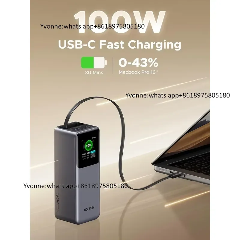 Nexode 20000mAh 165W Power Bank USB-C Cable 100W Input Fast Charging for Pro/Air 17/16 iPad Pro for S25