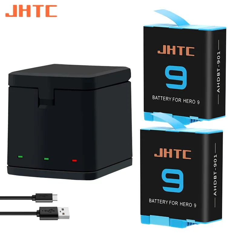 1800mAh Batterij Voor Gopro Hero 9 Zwart Batteria Camera Accessoires Batterie Voor gopro hero9 gopro hero10 Batterij Oplader