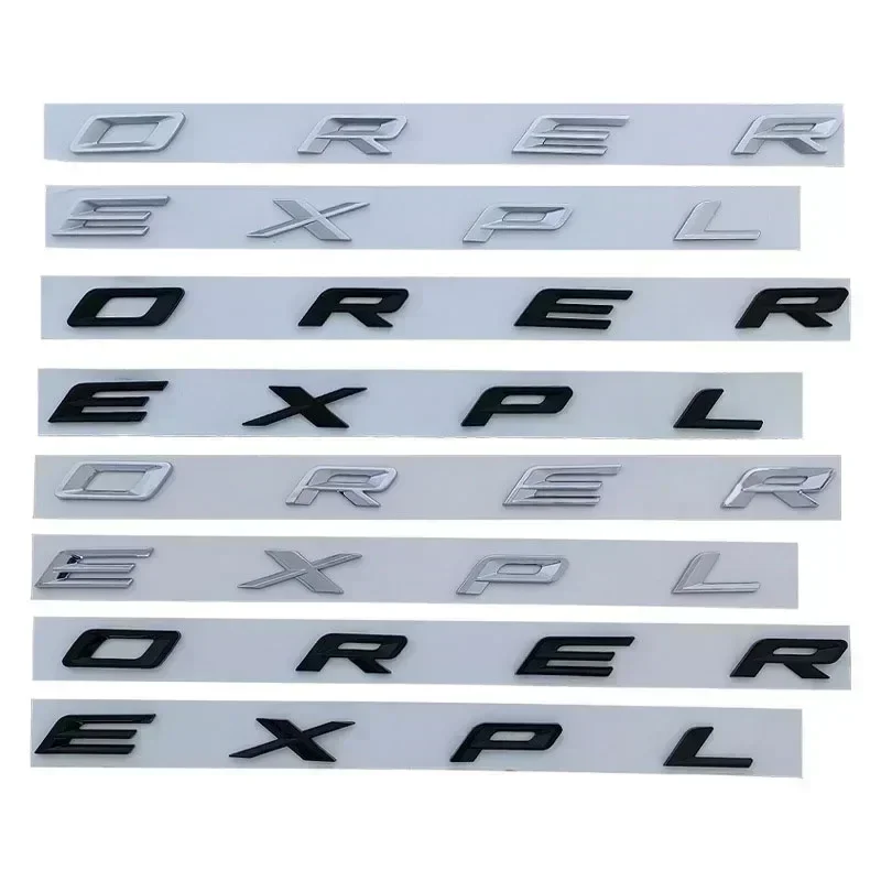 Emblema 3D ABS cromado negro con logo Explorer para el capó delantero del coche, letras, distintivo, adhesivo para Explorer 2020 2021