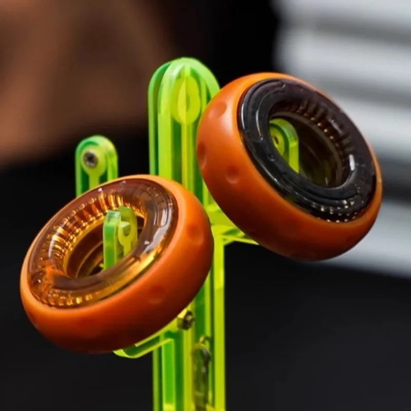 래칫 휠 기계식 단락 링 자석 푸시 카드 슬라이더 피젯 스트레스 해소 장난감 불안 완화 손가락 끝 플라이휠