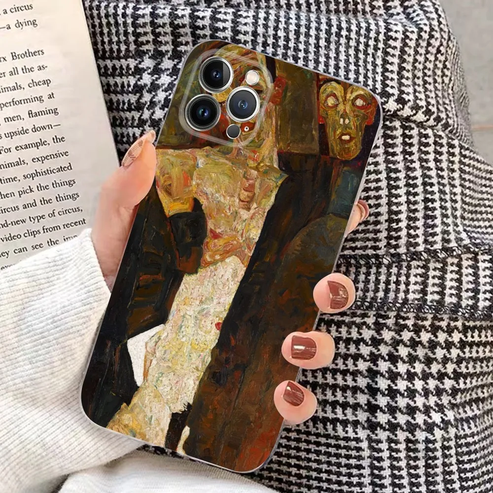 Egon Schiele Phone Case For iPhone 15 14 11 12 13 Mini Pro XS Max Cover 6 7 8 Plus X XR SE 2020 Funda Shell