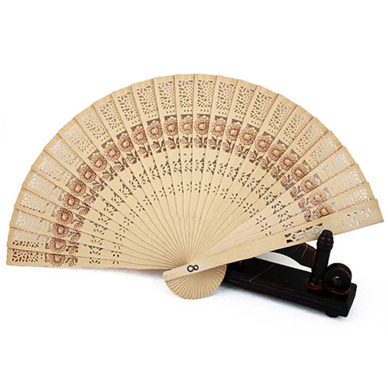 1pcs Wood Folding Hand Fan Dance Performance Props Birthday Baby Party Wedding Fans Favor Decor Gifts For Guest Folding Fan