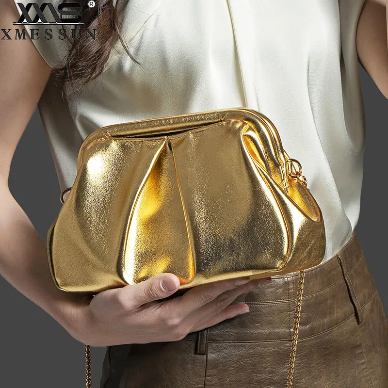 New Snake Pattern Clutch Bag for Women,Fashion Ruched Serpentine Shoulder Bags Cloud Dumpling Bag Pouch Handbags Chain Sling Bag