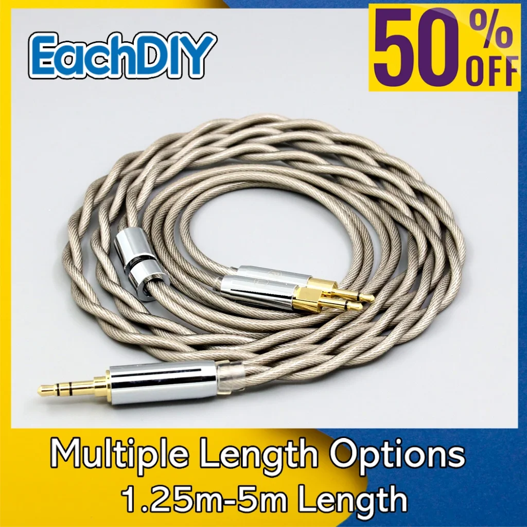 

Type6 756 core 7n Litz OCC Silver Plated 2.5mm pin Earphone Cable For Sennheiser HD700 Headphone 2 core 2.8mm LN007825