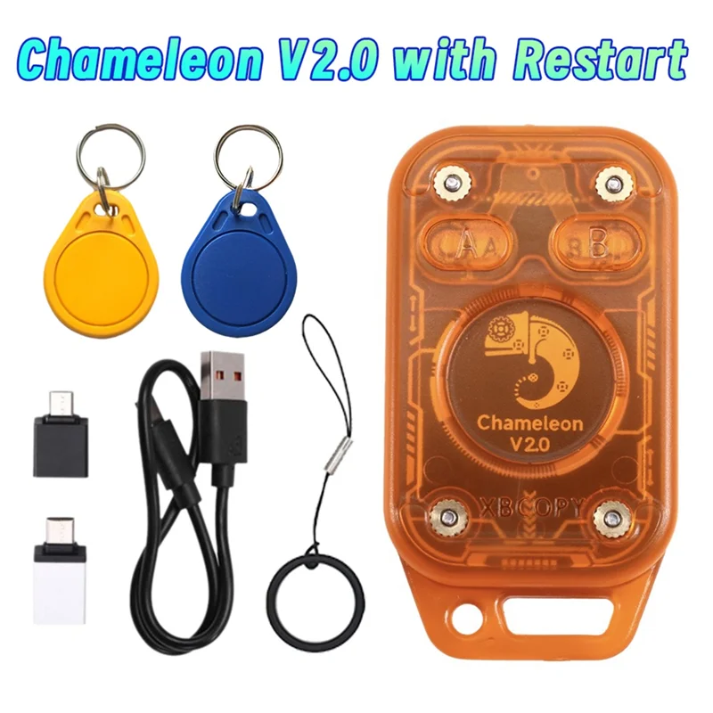【DÍA DE LA GRACIAS】 Emulador de lector de chips inteligente Chameleon Ultra V2.0 de 13,56 Mhz RFID + llavero 2XCUID decodificador de tarjetas de 125 Khz NFC Duplica