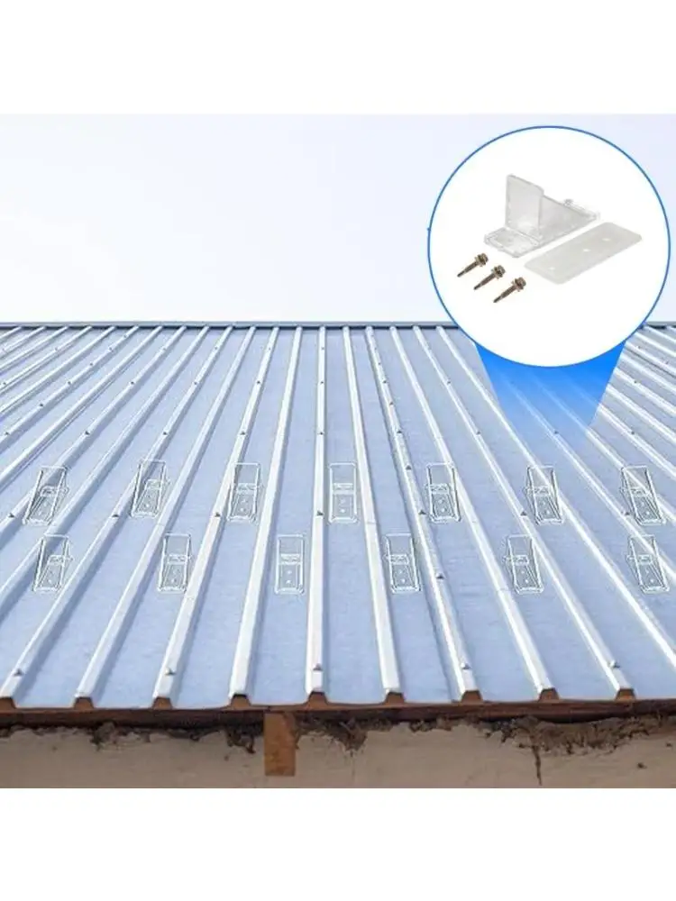 

Snow Retention Guards With Seal Gaskets and Fixing Screws, Prevents Snow Slide On Metal Roofs Enhancing Roof