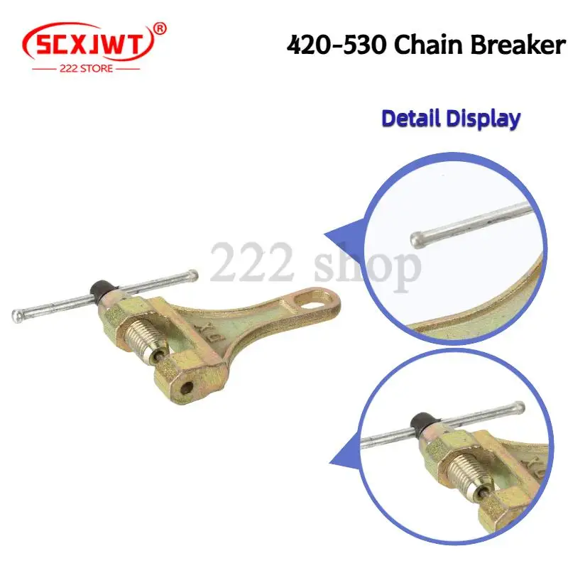 

420-530 Chain Breaker Roller Chain Disassembly Tool Wear Resistant Fit 420 428 520 525 530 for ATV Dirt Bike Pit Bike Go Kart