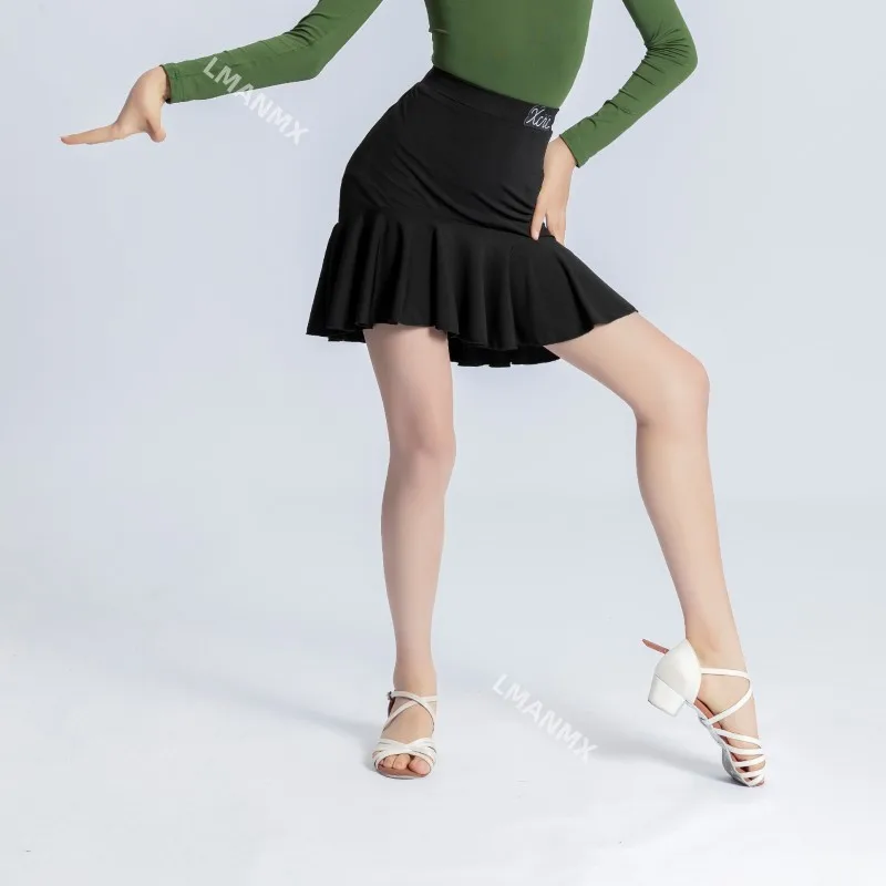 Lateinisches Tanzkostüm, halber Tanzrock für Kinder, Übungsrock für Kinder, halber Rock für Tanzwettbewerbsleistung für Mädchen