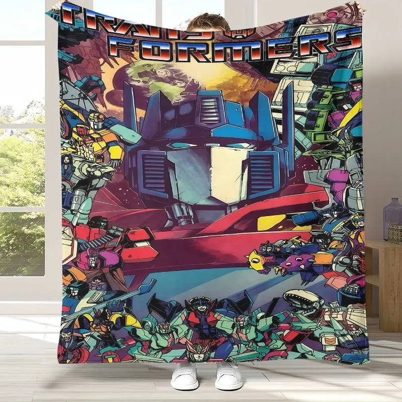 Vintage Autobots Transformers Optimus Prime Flannel Throw Blanket,Cozy Warm Blanket for Bed,Sofa,Living Room,Camping,Home Decor
