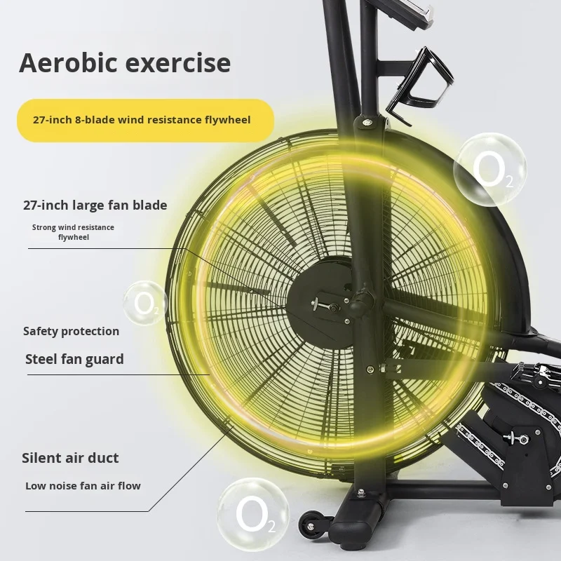 Cardio Fitness Wind Resistance Rowing Machine Commercial Home Gym Exercise Bike Spinning Bike for Home Use