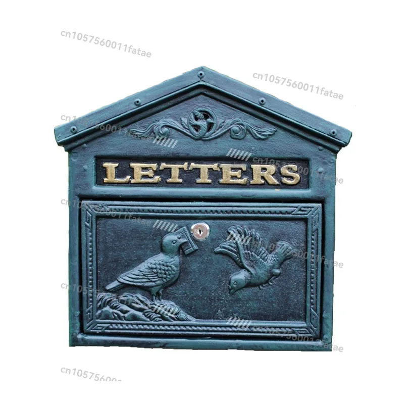 

Mailbox Retro Mailbox Retro Wall Newspaper Letter Post Box,Outdoor Decoration Secure Letterbox lron Art Lockable
