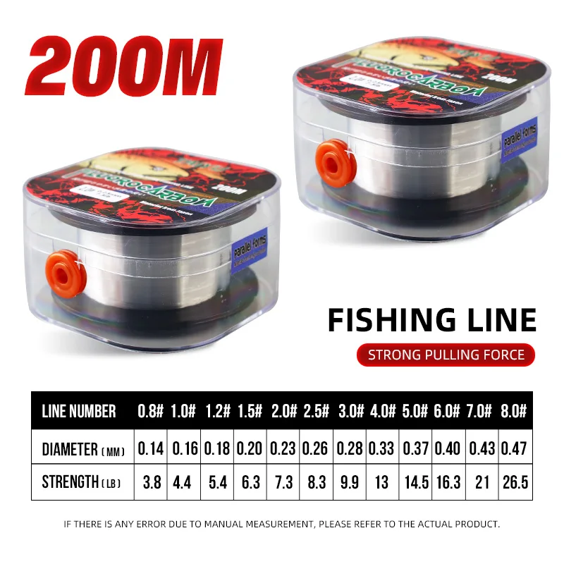 TAIYU 200m Fluorocarbon Fishing Line High Quality Materials imported from Japan Standard Durable Leader Wire Carp Fishing Line