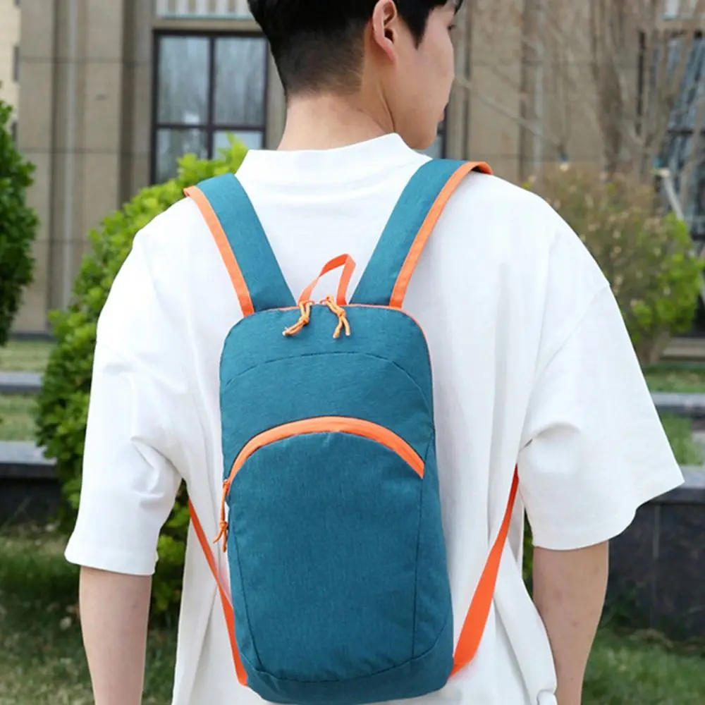 

Causal Zipper Outdoor Folding Backpack Waterproof Nylon Mountaineering Backpack School Bag Large Capacity Travel Daypack Male
