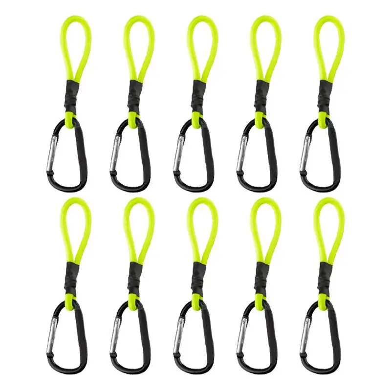 Bungee Cords With Carabiner Hooks 10pcs Bungee Straps Elastic Rope With Carabiner Portable Heavy Duty Straps Backpack Bungee