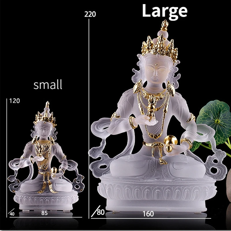 Imagem -06 - Vidro Transparente Vajra Buda Estátua Enshrine Estátua Decoração Casa Altura 12cm 22cm Decoração Templo Boa Sorte Feng Shui