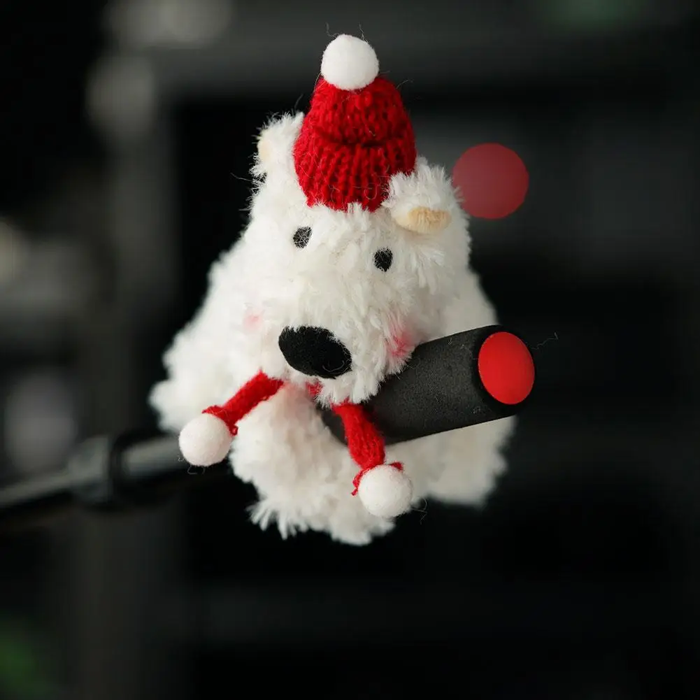 Decoración de embrague de muñeco de peluche de cachorro, decoración de interruptor de señal de giro de limpiaparabrisas de coche, accesorios interiores de coche de muñeca de limpiaparabrisas de perro kawaii