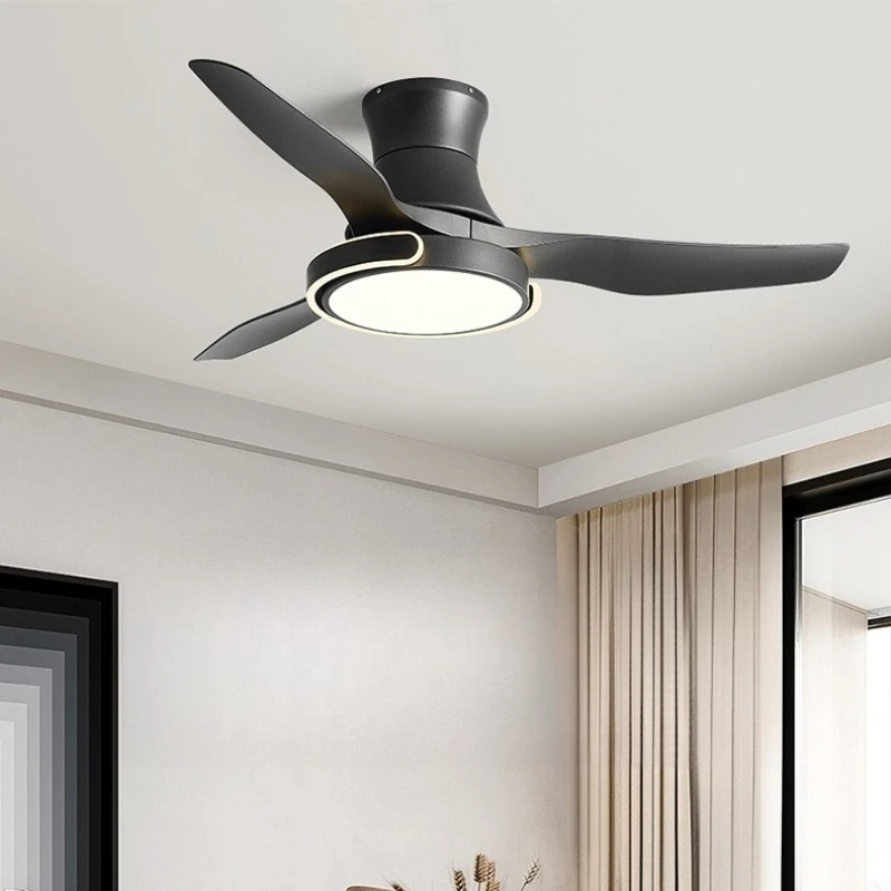 Nordic Luxury Home Decor LED Ceiling Fan Lights Living Dining Room Bedroom Ceiling Fan Lamps with Remote Control High Wind Power