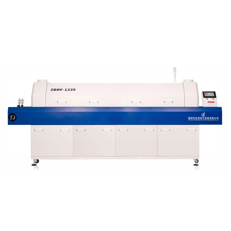 ZBRF1235 Smt High Efficiency Conveyor Reflow Oven 12 Heating Warm Zone Welding Equipment Reflow Soldering Machine for Pcb Board