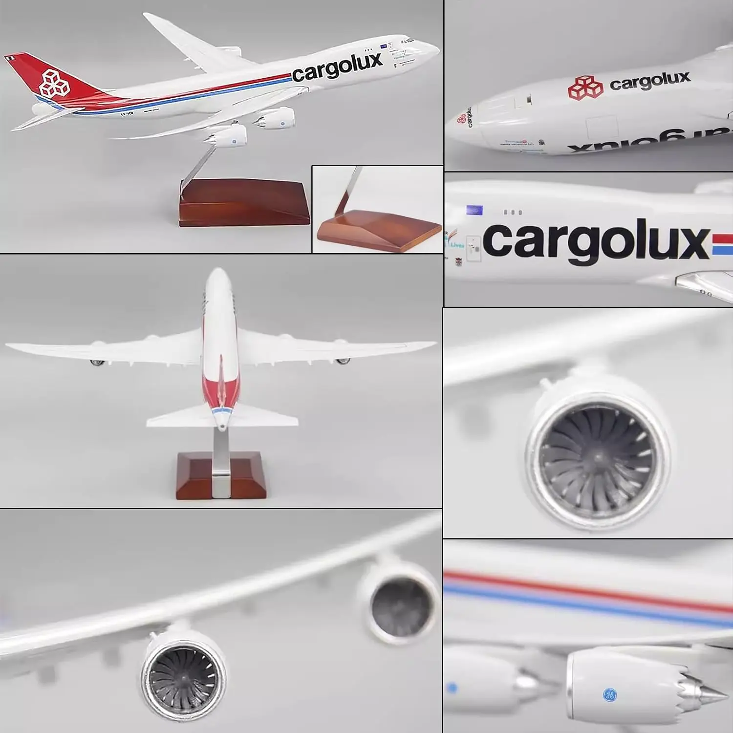1:200 Cargolux B747-8F Aereo Modello in miniatura LX-VCB Aereo da passeggeri Regalo Ornamento Modello di aereo di simulazione