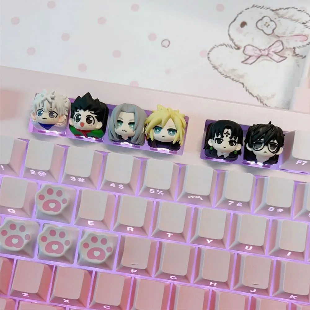 Pixiv الكرتون كيكابس أنيمي شخصية مادة الراتنج Esc مفتاح استبدال Keycap للوحة المفاتيح الميكانيكية #3