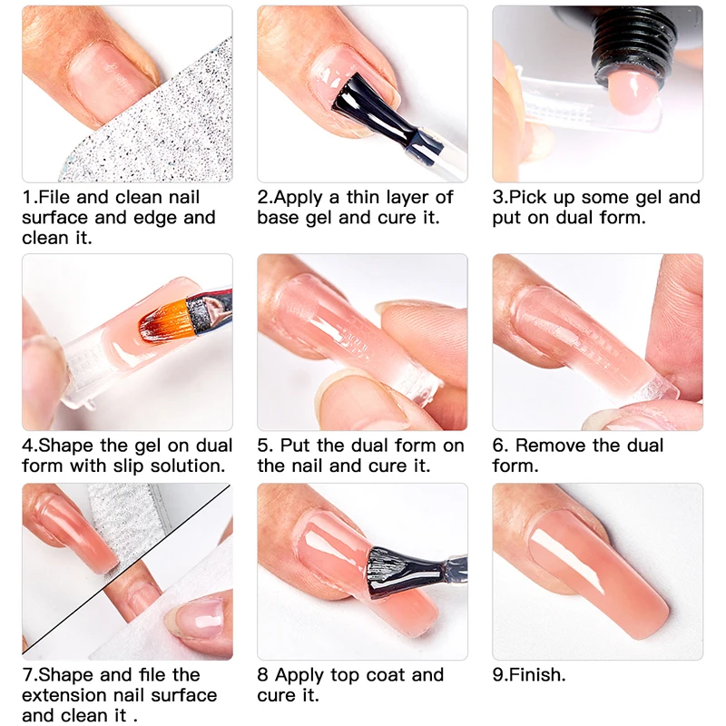 5/7 pçs extensão rápida gel unha polonês conjunto 20ml claro rosa macaron cor rápida construção uv gel verniz dedo estender manicure kit