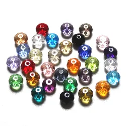 StreBelle AAA 6x8mm Multi Color Austria Rondelle Beads Facet Crystal Glass Loose Spacer Round Bead For Jewelry DIY Making 50pcs
