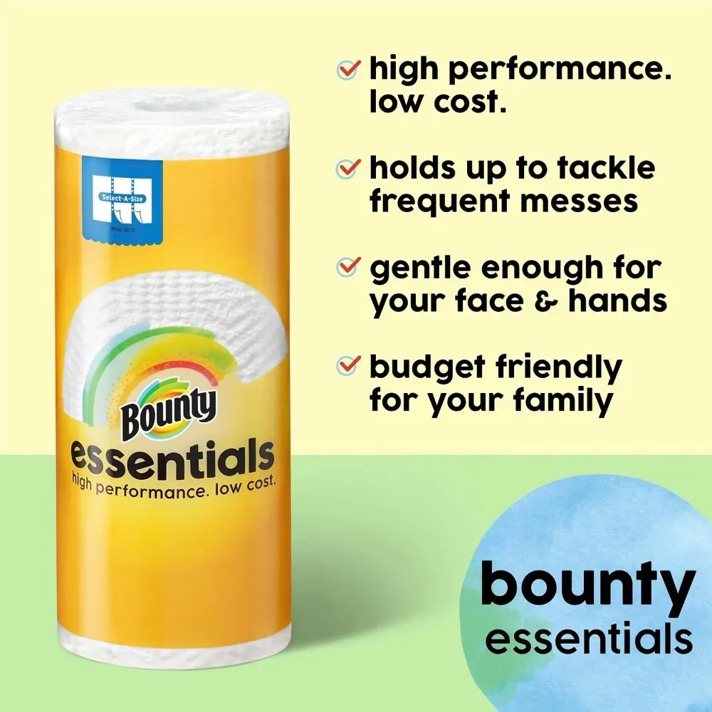 Premium Select-A-Size Paper Towels 2 Triple Rolls 6 Regular Rolls White Kitchen Towels Household Essentials Cleaning Supplies Bulk Value Pack