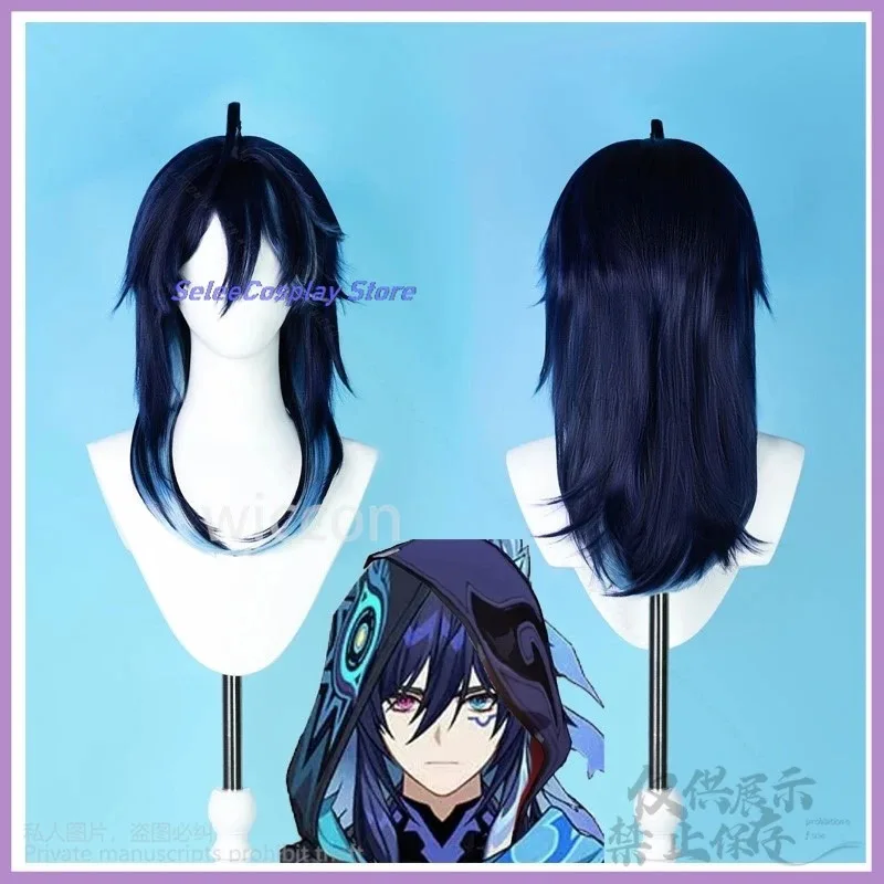 อะนิเมะ Genshin Impact คอสเพลย์ Ororon เครื่องแต่งกายสีฟ้าสีเขียววิกผมสังเคราะห์ทนความร้อนผมฮาโลวีน Christmas Party ที่กําหนดเอง