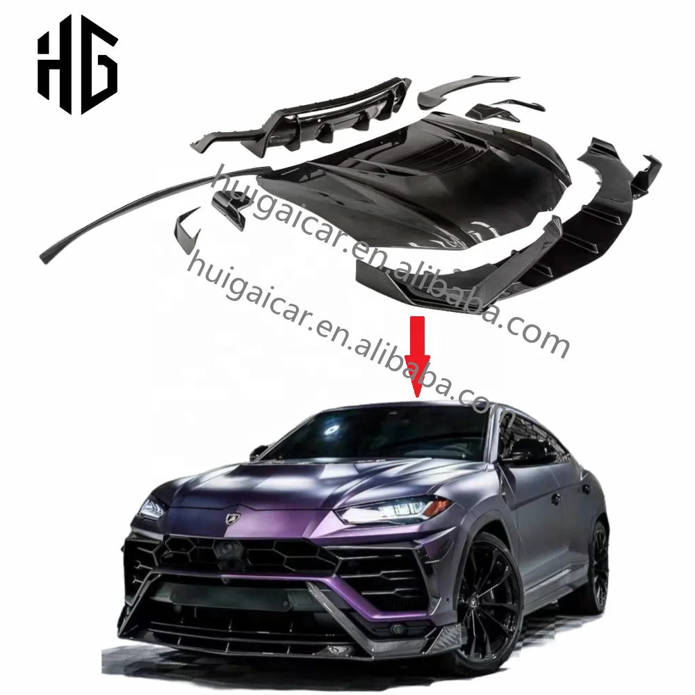 Karosseriekit aus kohlefaser für lamborghini urus konvertieren auf Vors-Stil Karosseriekit Frontlippe heckdiffusor Kofferraumspo