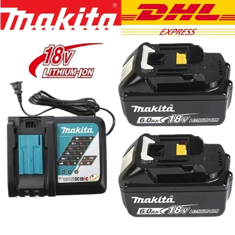 

DHL Ship Makita 18V 6.0Ah Rechargeable Battery ,For Makita BL1830 BL1830B BL1840 BL1840B BL1850 BL1850B Power Tools Battery