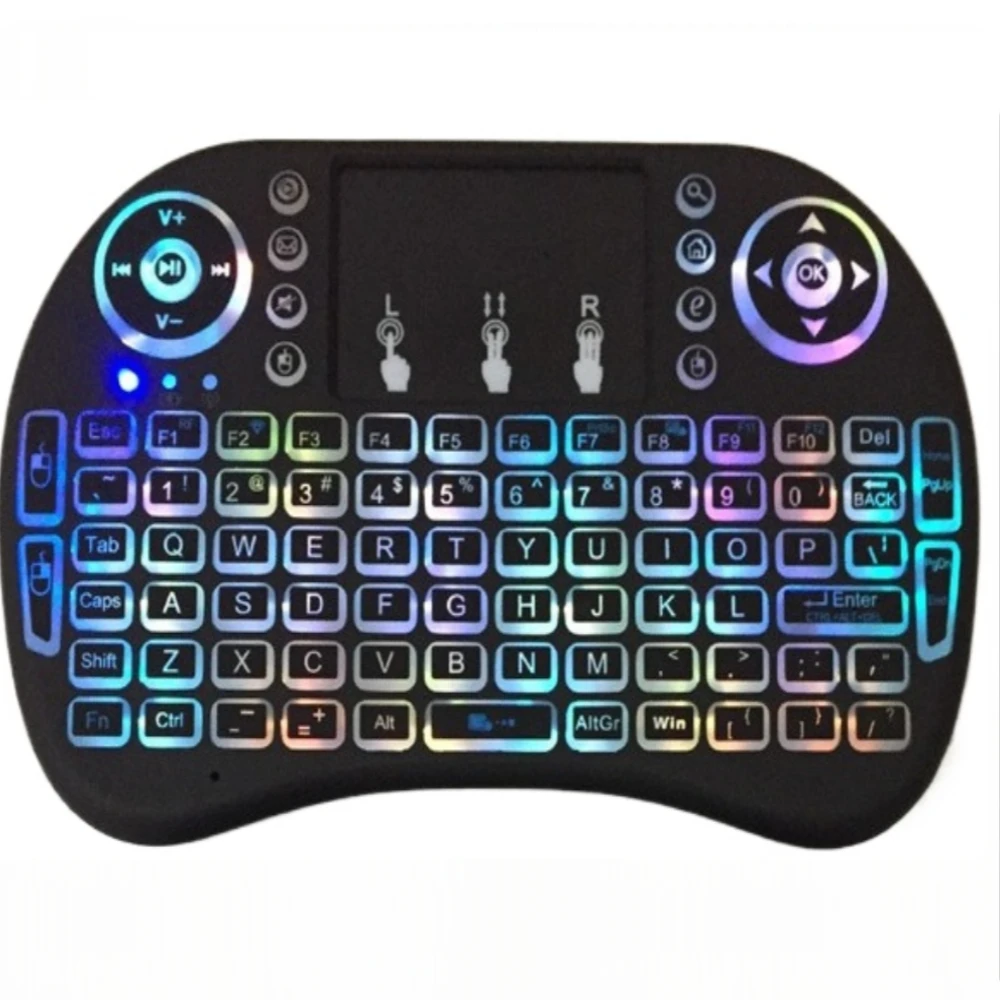 Mini 2.4G Wireless Keyboard Backlight RGB Light With Touchpad For PC Laptop Working Gaming Wireless Keyboard