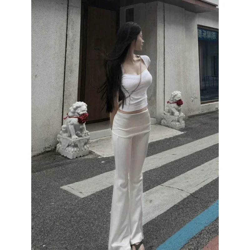 

Удобные американские брюки Sle Hot Girl Cloud, женские зимние тонкие универсальные повседневные расклешенные брюки с микро-расклешенными брюками, женская мода