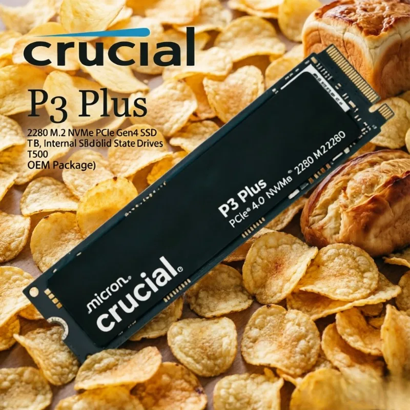Unidad de Estado Sólido Interna Crucial 2280 M.2 NVMe PCIe Gen4 SSD P3 Plus 1TB/2TB P310 1TB, T500 1TB, Múltiples Especificaciones, Paquete OEM