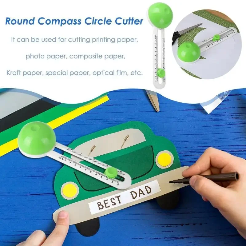 Circle Cutter Round Cutting Knife Model Patchwork Compass Circular Paper Scrapbooking Cards Cutters