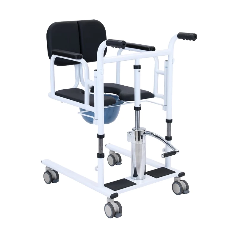 Hydraulic Adjustable Patient Lift Transfer Chair Manual Disabled Patient Mobile Chair