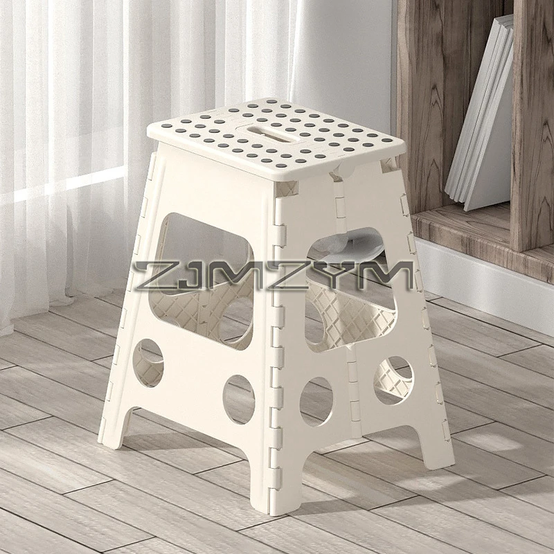 Foldable Step Stool Thicken Plastic Foldable Step Stool-Compact Plastic Portable Step Stool For Outdoor And Indoor image 6