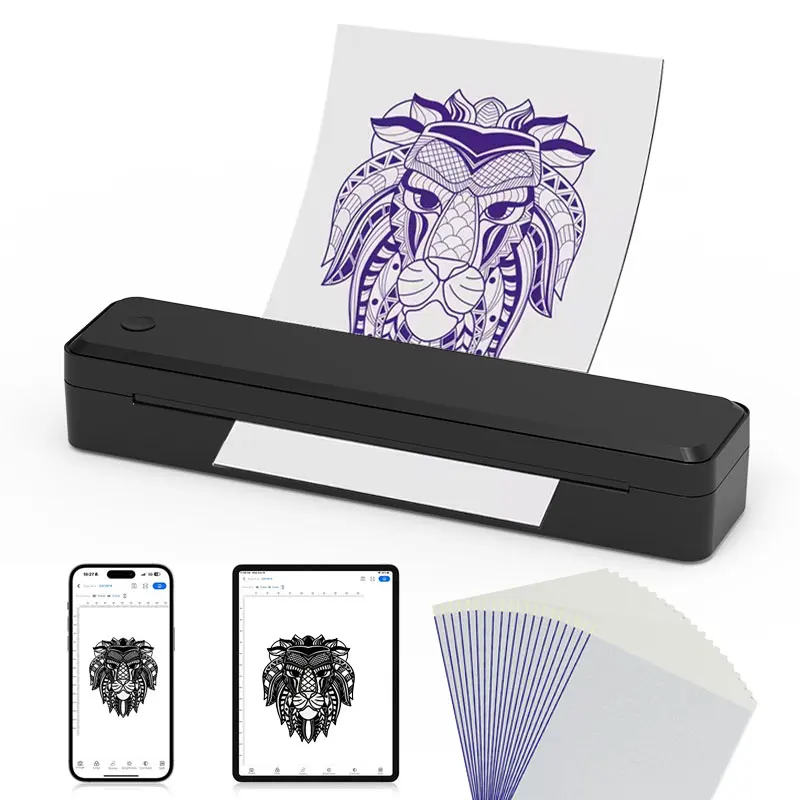 

Принтер для татуировки Bluetooth, совместимый с телефоном/планшетом/ПК, принадлежности для татуировки для художника