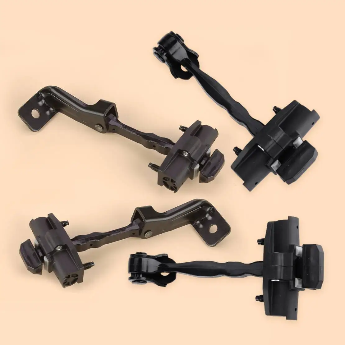 

1089507-00-D 1110298-00-D 4pcs Door Limiter Check Stop Strap Locator Front Rear Left Right fit for Tesla Model 3 2017-2021 Black