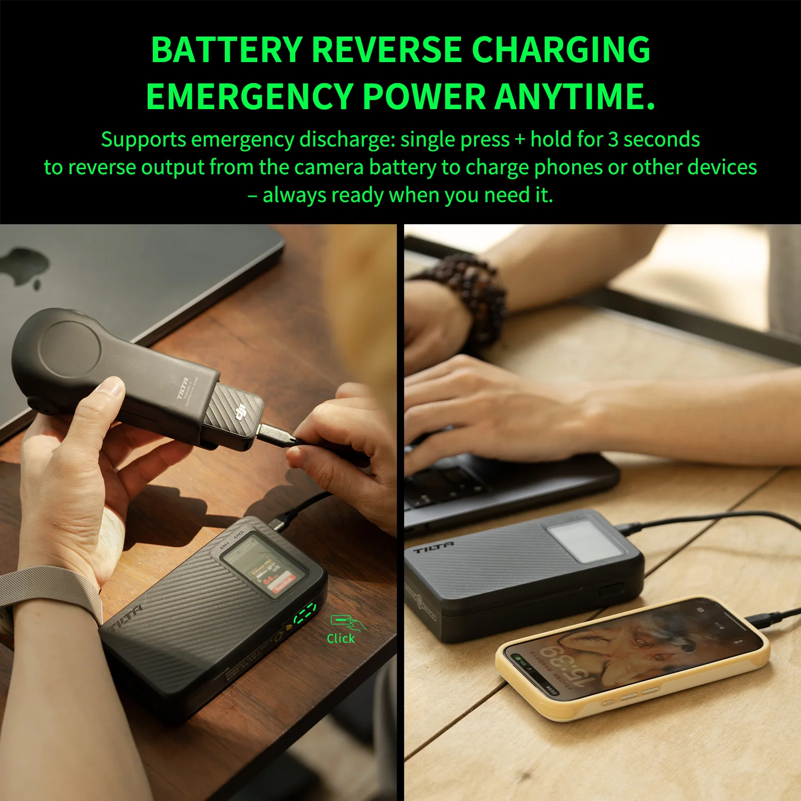 TILTA for NP-FZ100 All-In-One Recharge Companion SD TF card reader Dual Charger for Sony A7M4 A7C2 A7M5 A6000 ZV-E10