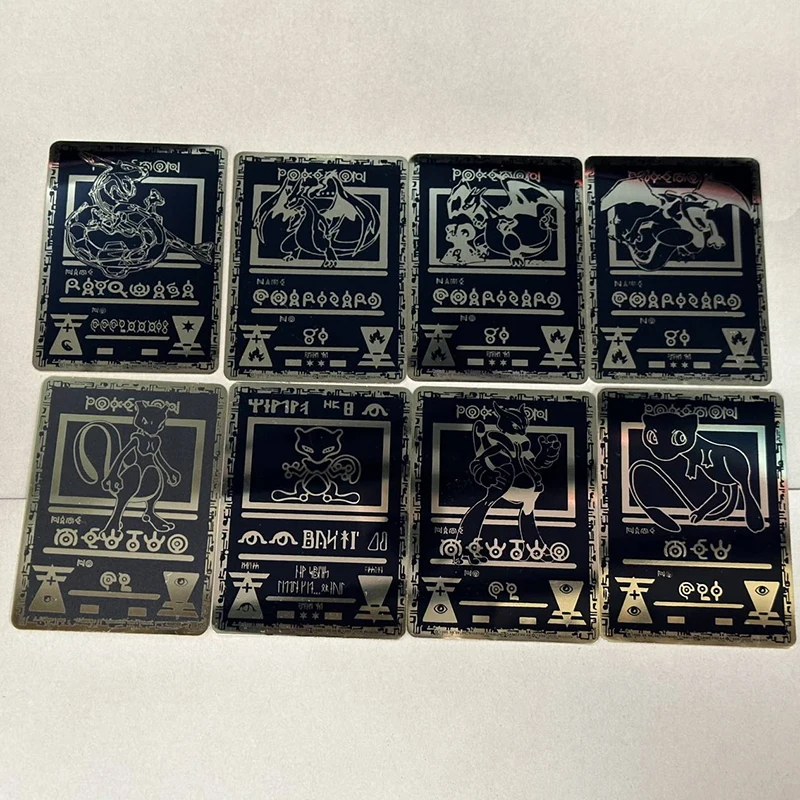 포켓몬 카드 블랙 골든 샤이니 아이언 피카추 리자몽 Rayquaza Mew Gengar Charmander 포켓몬 게임 컬렉션 어린이 장난감 선물